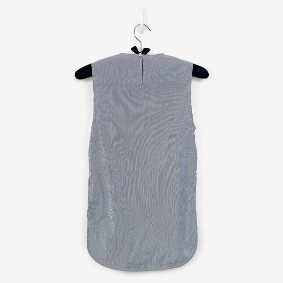 Thakoon Addition Lace Overlay Blouse Size 0 Striped Preppy Elegant Parisian Chic - Picture 2 of 2